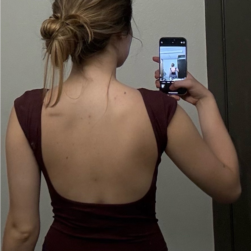 Backless Burgundy Top